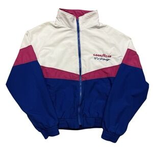 Vintage Goodyear Jacket Officially Licensed #1 Racing Embroidered Jacket Mens XL